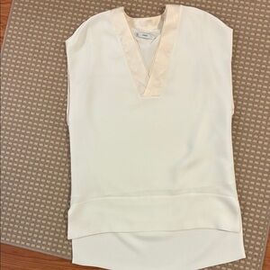 Vince Cream V-Neck Top
